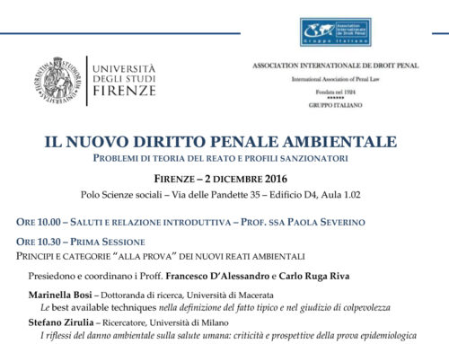 Il principio di precauzione nella tutela penale dell’ambiente